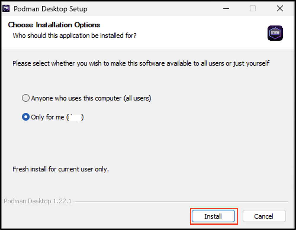 install button